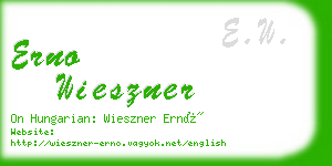 erno wieszner business card
